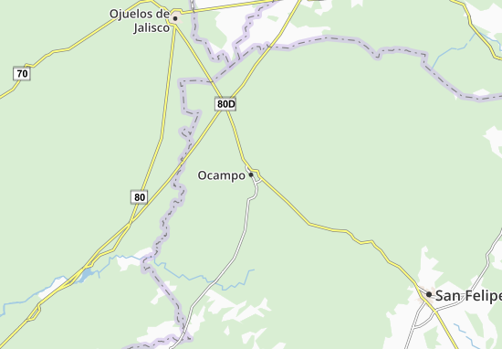 Kaart Plattegrond Ocampo
