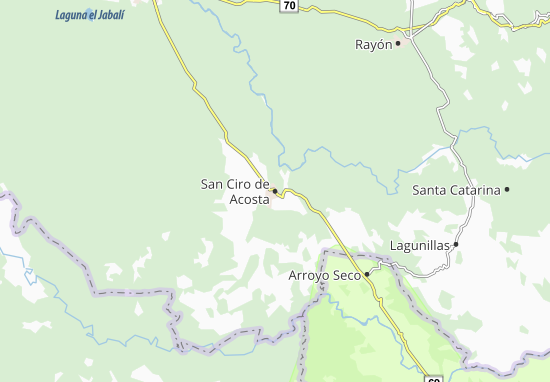 Kaart Plattegrond San Ciro de Acosta
