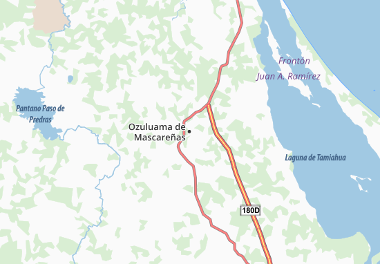 Kaart Plattegrond Ozuluama de Mascareñas