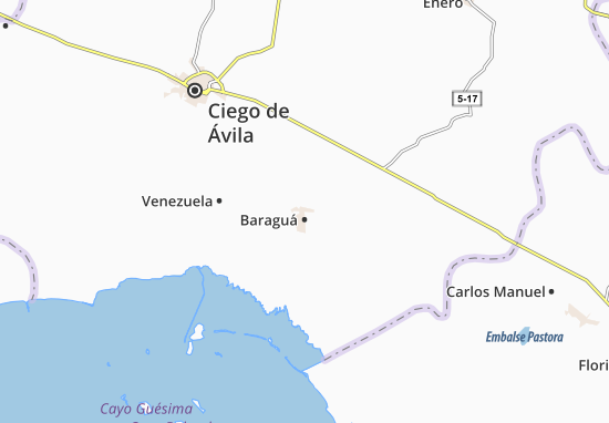 Karte Stadtplan Baraguá