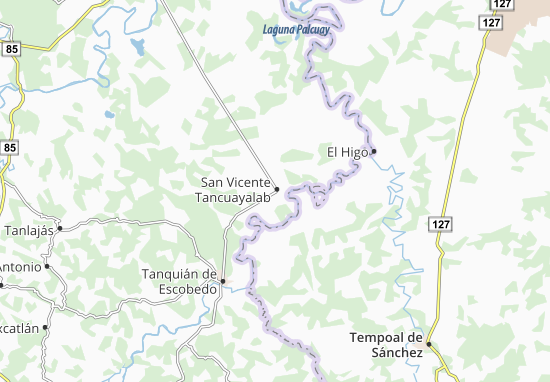 Karte Stadtplan San Vicente Tancuayalab
