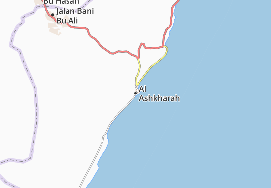 Karte Stadtplan Al Ashkharah