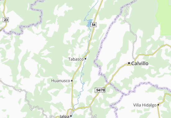 Kaart Plattegrond Tabasco