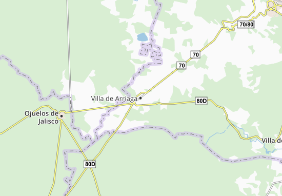 Karte Stadtplan Villa de Arriaga