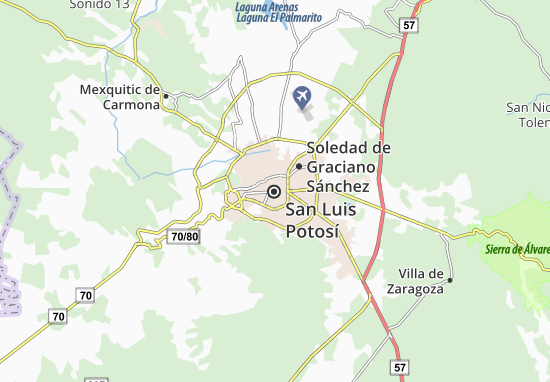 Carte-Plan San Luis Potosí