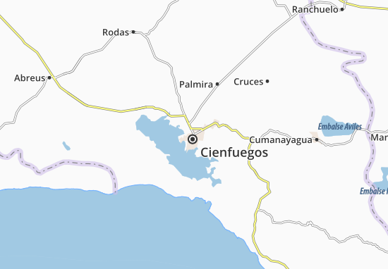 Kaart Plattegrond Cienfuegos