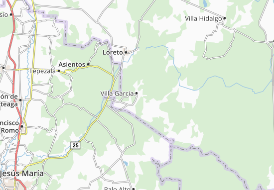 Karte Stadtplan Villa García