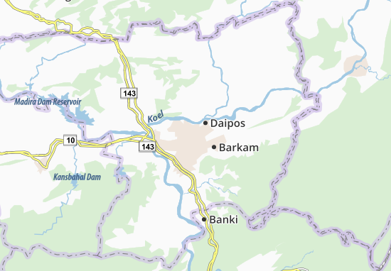 Karte Stadtplan Raurkela