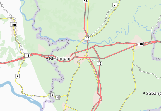 Karte Stadtplan Kharagpur