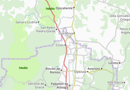 Karte Stadtplan Cosío