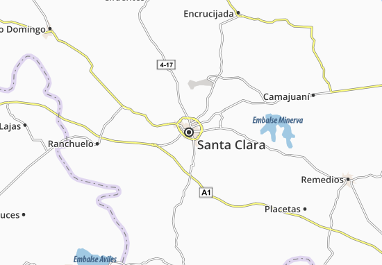 Kaart Plattegrond Santa Clara