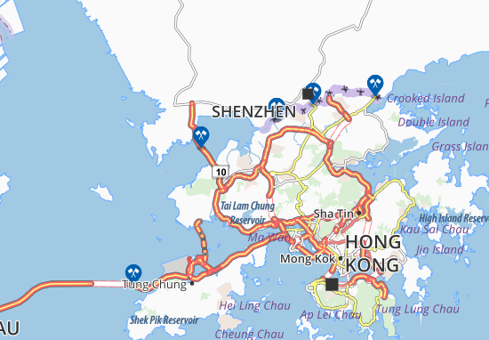 Karte Stadtplan Yuen Long