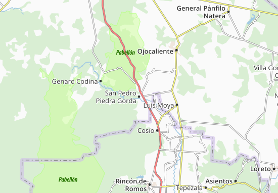 Karte Stadtplan San Pedro Piedra Gorda