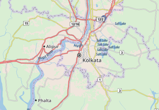 Kaart Plattegrond Kolkata