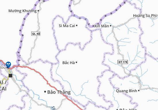 Karte Stadtplan Lầu Thí Ngài