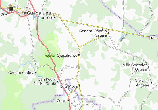 Ojocaliente Map