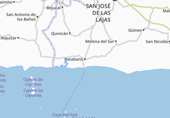Karte Stadtplan Batabanó