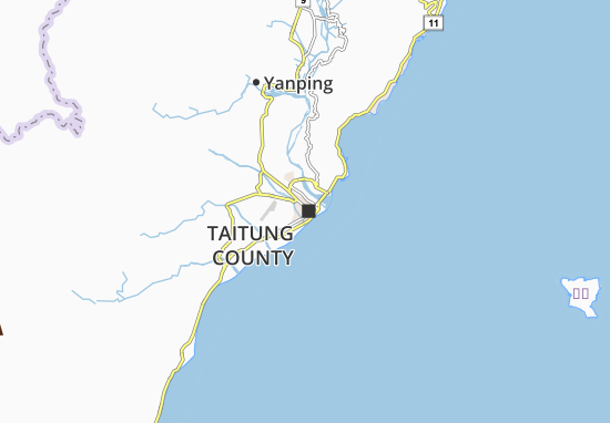Karte Stadtplan Taitung