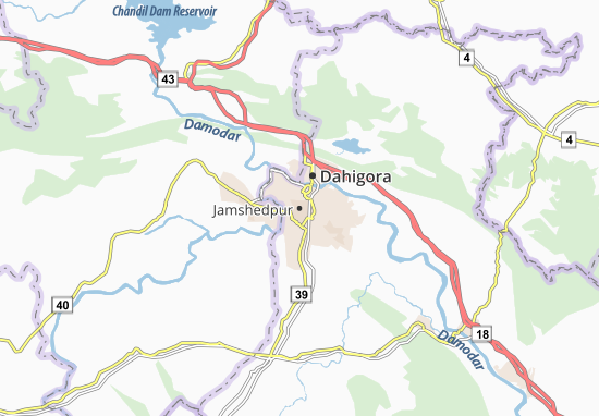 Karte Stadtplan Jamshedpur