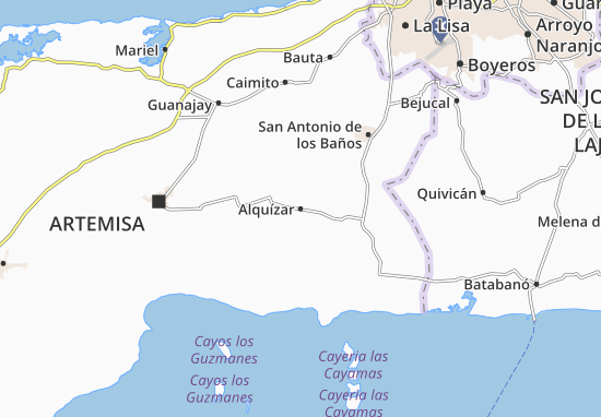 Karte Stadtplan Alquízar