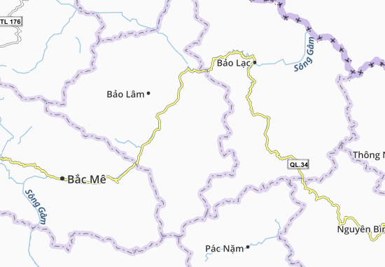 Kaart Plattegrond Mông Ân