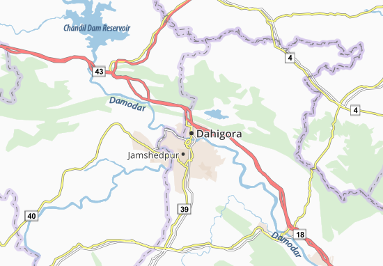 Karte Stadtplan Dahigora