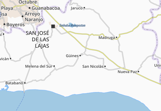 Güines Map