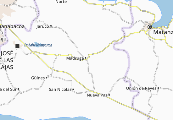 Karte Stadtplan Madruga