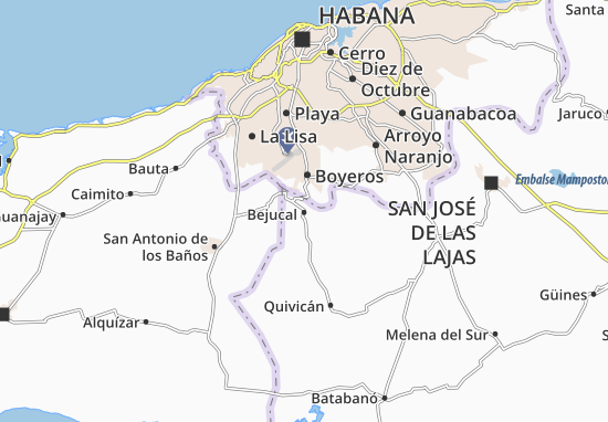 Mapa Bejucal