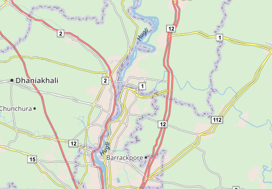 Karte Stadtplan Kanchrapara