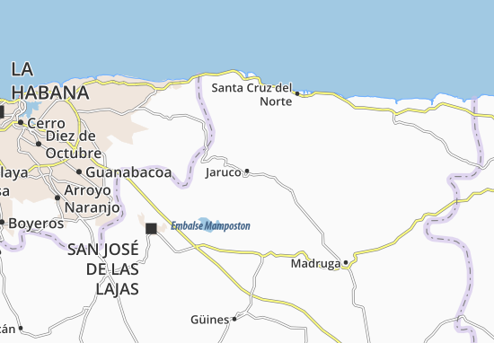 Karte Stadtplan Jaruco