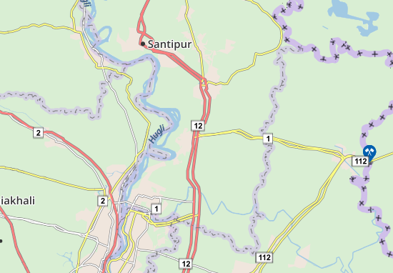 Karte Stadtplan Chakdaha