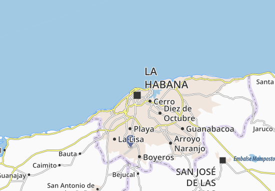 Karte Stadtplan La Habana
