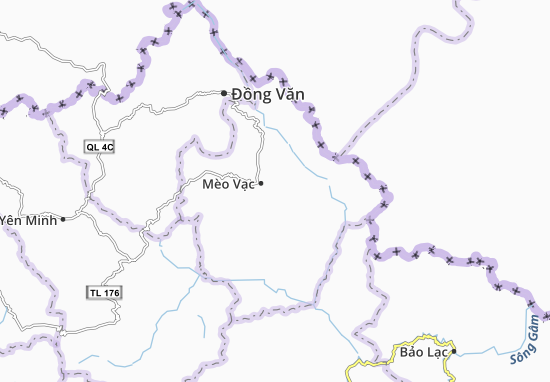 Karte Stadtplan Cán Chu Phìn