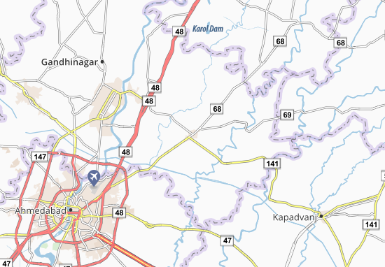 Karte Stadtplan Dahegam