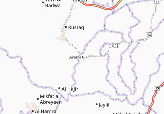 Karte Stadtplan Awabi