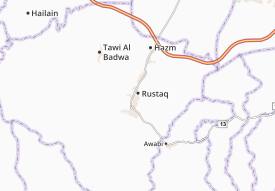 Karte Stadtplan Rustaq