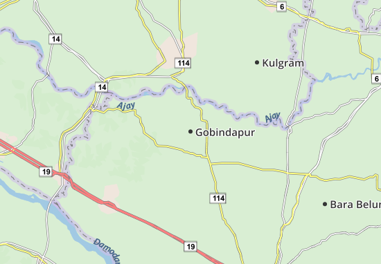 Karte Stadtplan Gobindapur
