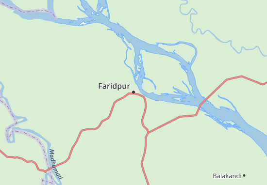 Kaart Plattegrond Faridpur