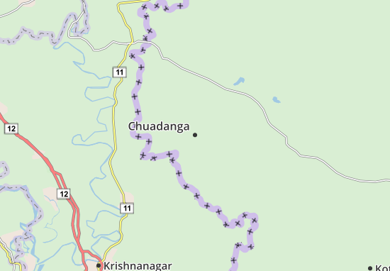 Kaart Plattegrond Chuadanga