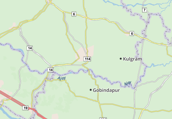 Kaart Plattegrond Bolpur
