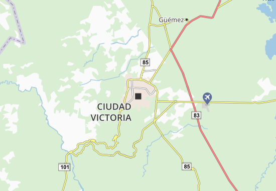 Kaart Plattegrond Ciudad Victoria