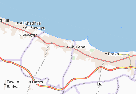 Karte Stadtplan Abu Abali