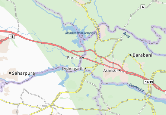 Karte Stadtplan Barakar