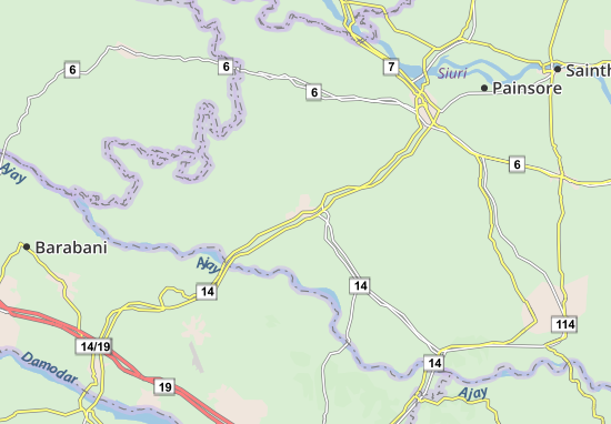 Kaart Plattegrond Dubrajpur