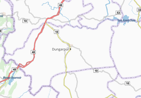 Kaart Plattegrond Dungarpur