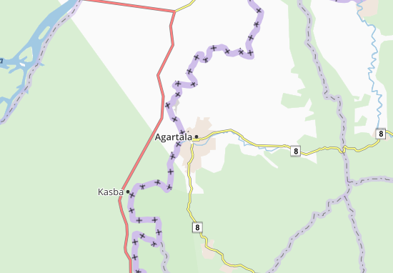 Karte Stadtplan Agartala