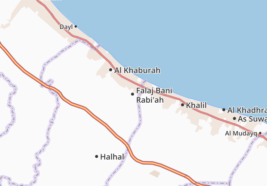 MICHELIN-Landkarte Falaj Bani Rabi'ah - Stadtplan Falaj Bani Rabi'ah