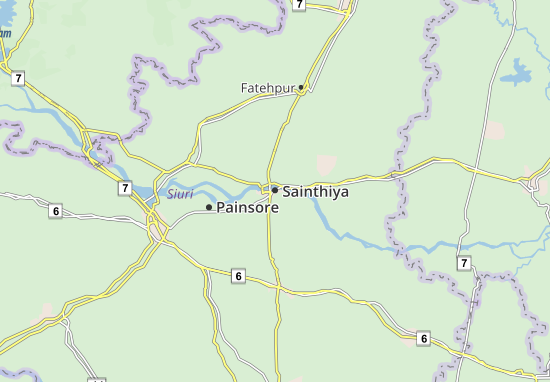 Karte Stadtplan Sainthiya