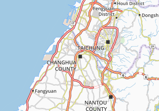 Karte Stadtplan Changhua